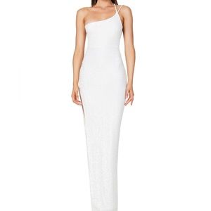 Nookie Liberty white sequin maxi